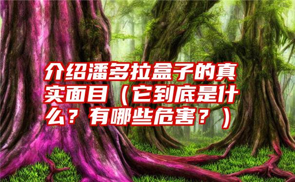 介绍潘多拉盒子的真实面目（它到底是什么？有哪些危害？）