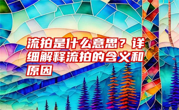 流拍是什么意思？详细解释流拍的含义和原因