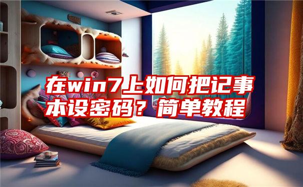 在win7上如何把记事本设密码？简单教程