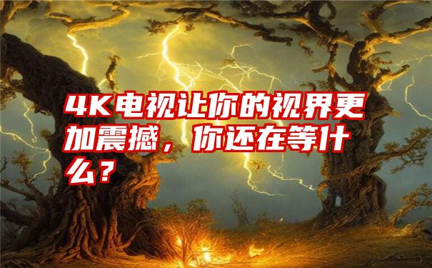 4K电视让你的视界更加震撼，你还在等什么？