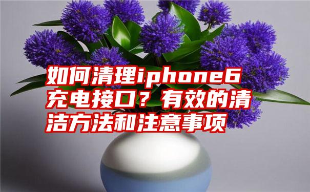 如何清理iphone6充电接口？有效的清洁方法和注意事项