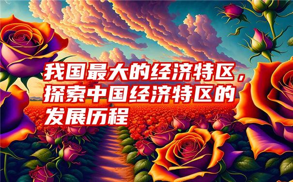 我国最大的经济特区，探索中国经济特区的发展历程