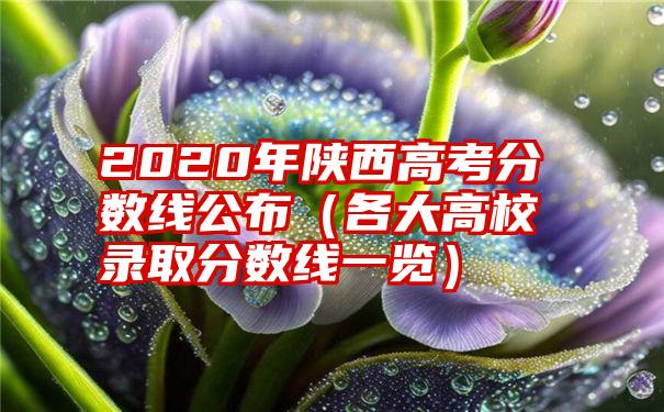 2020年陕西高考分数线公布（各大高校录取分数线一览）