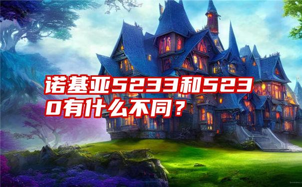 诺基亚5233和5230有什么不同？