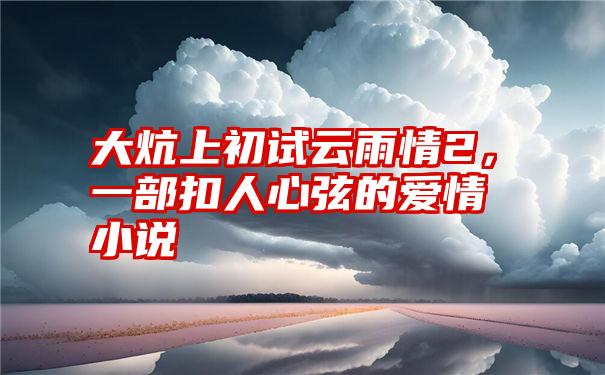 大炕上初试云雨情2，一部扣人心弦的爱情小说