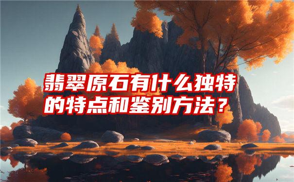 翡翠原石有什么独特的特点和鉴别方法？