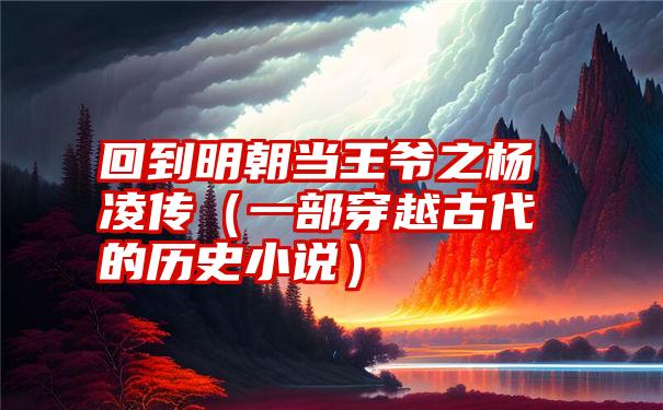 回到明朝当王爷之杨凌传（一部穿越古代的历史小说）