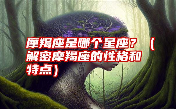 摩羯座是哪个星座？（解密摩羯座的性格和特点）