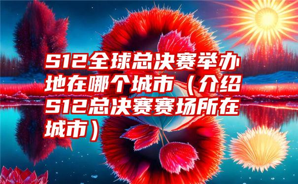 S12全球总决赛举办地在哪个城市（介绍S12总决赛赛场所在城市）