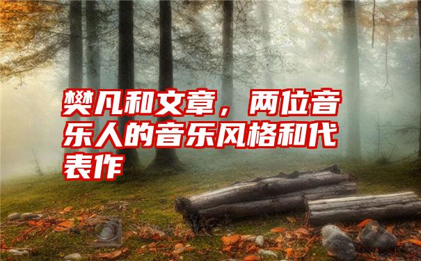 樊凡和文章，两位音乐人的音乐风格和代表作