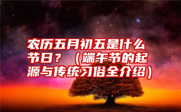 农历五月初五是什么节日？（端午节的起源与传统习俗全介绍）