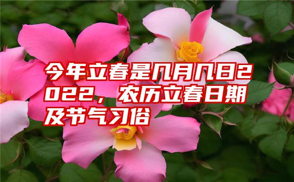 今年立春是几月几日2022，农历立春日期及节气习俗