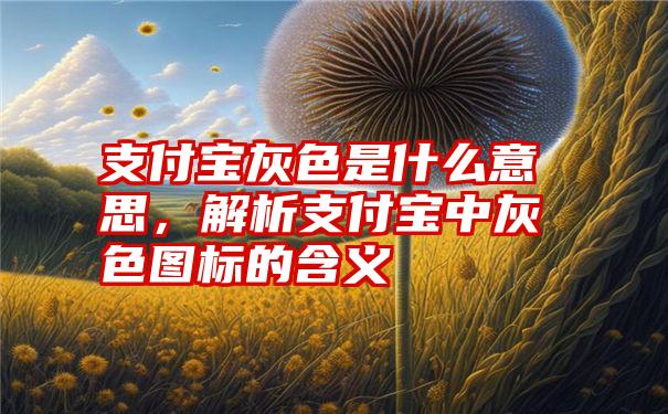 支付宝灰色是什么意思，解析支付宝中灰色图标的含义