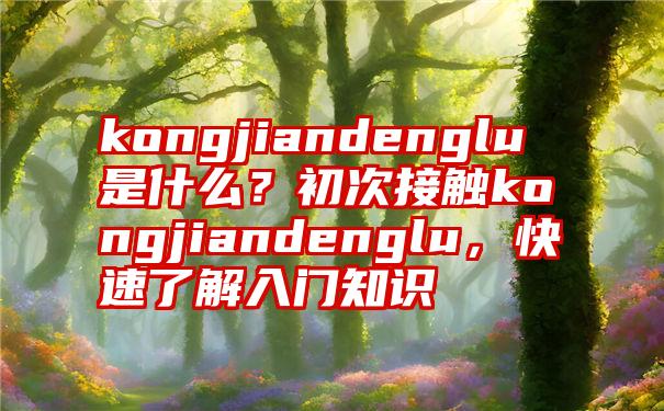 kongjiandenglu是什么？初次接触kongjiandenglu，快速了解入门知识