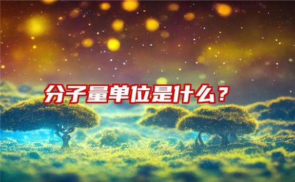 分子量单位是什么？