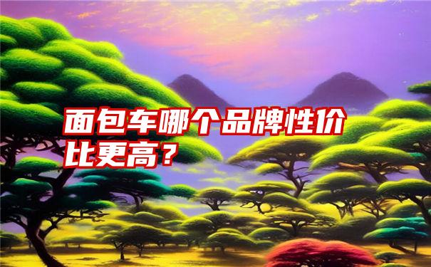 面包车哪个品牌性价比更高？