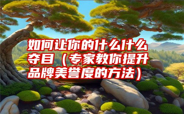 如何让你的什么什么夺目（专家教你提升品牌美誉度的方法）