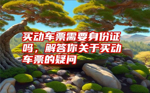 买动车票需要身份证吗，解答你关于买动车票的疑问