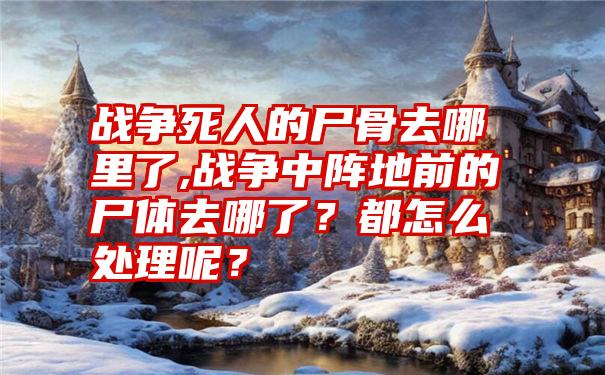 战争死人的尸骨去哪里了,战争中阵地前的尸体去哪了？都怎么处理呢？