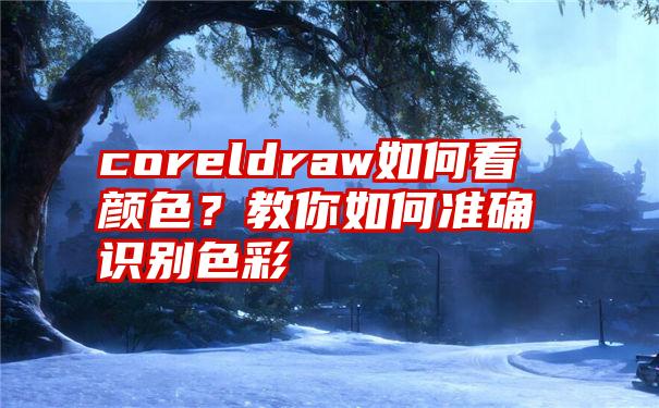 coreldraw如何看颜色？教你如何准确识别色彩