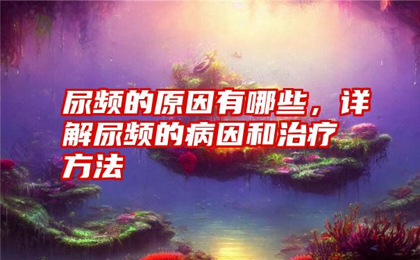 尿频的原因有哪些，详解尿频的病因和治疗方法