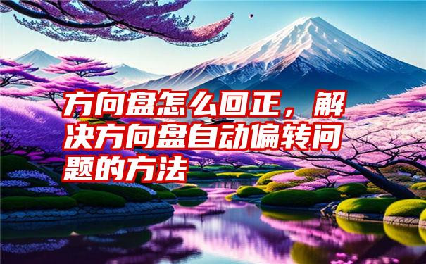 方向盘怎么回正，解决方向盘自动偏转问题的方法