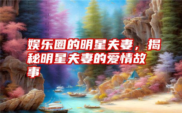 娱乐圈的明星夫妻，揭秘明星夫妻的爱情故事