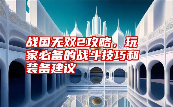 战国无双2攻略，玩家必备的战斗技巧和装备建议