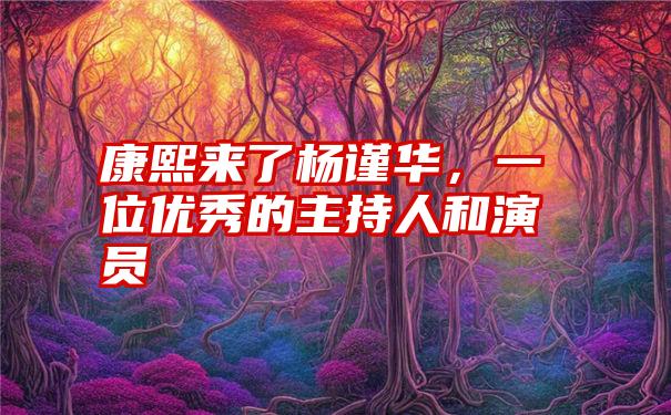 康熙来了杨谨华，一位优秀的主持人和演员