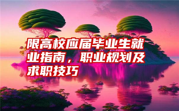 限高校应届毕业生就业指南，职业规划及求职技巧