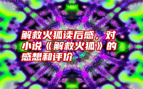 解救火狐读后感，对小说《解救火狐》的感想和评价