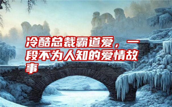 冷酷总裁霸道爱，一段不为人知的爱情故事