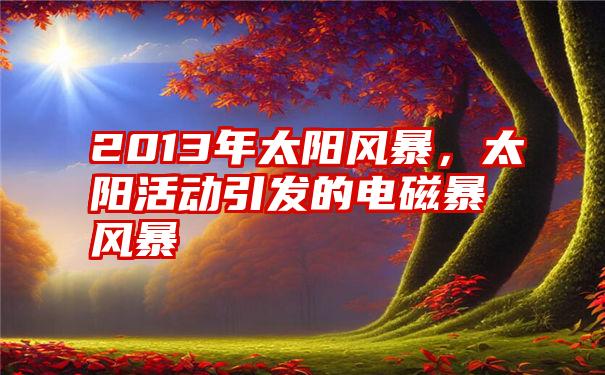 2013年太阳风暴，太阳活动引发的电磁暴风暴