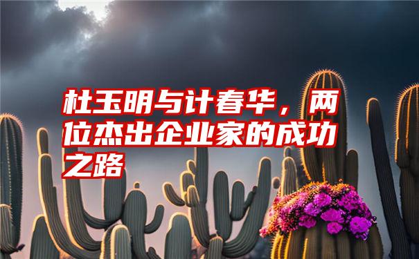 杜玉明与计春华，两位杰出企业家的成功之路