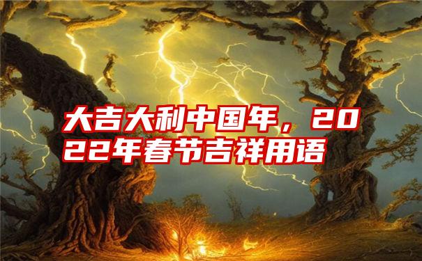 大吉大利中国年，2022年春节吉祥用语