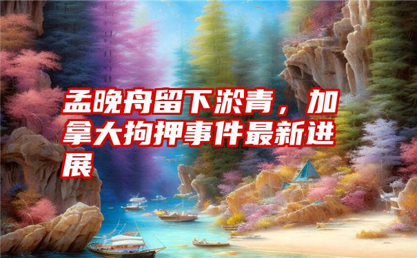 孟晚舟留下淤青，加拿大拘押事件最新进展