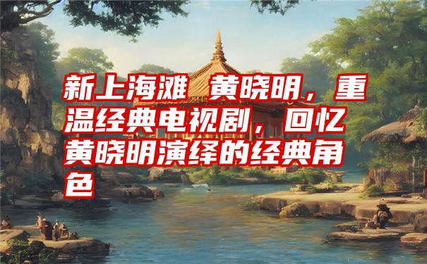 新上海滩 黄晓明，重温经典电视剧，回忆黄晓明演绎的经典角色