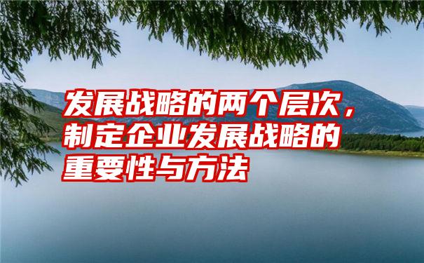 发展战略的两个层次，制定企业发展战略的重要性与方法