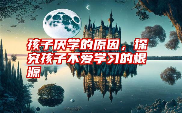 孩子厌学的原因，探究孩子不爱学习的根源