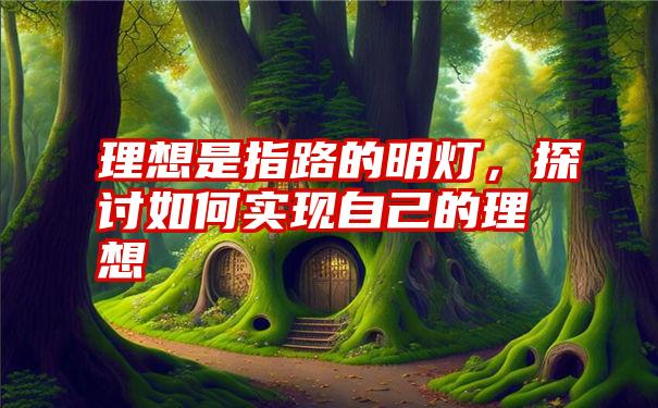 理想是指路的明灯，探讨如何实现自己的理想