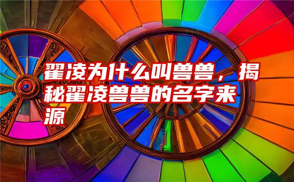 翟凌为什么叫兽兽，揭秘翟凌兽兽的名字来源