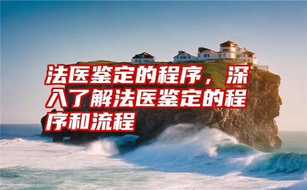 法医鉴定的程序，深入了解法医鉴定的程序和流程