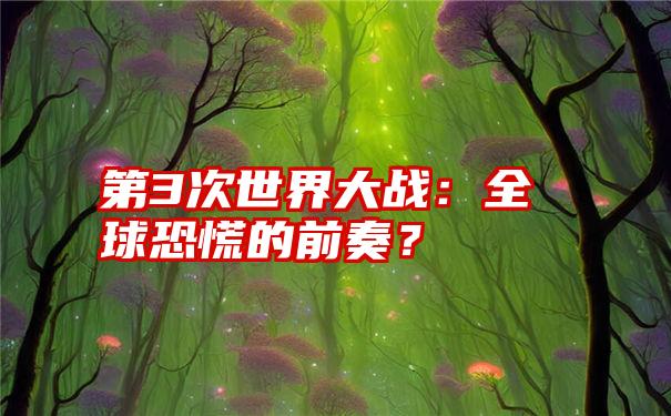 第3次世界大战：全球恐慌的前奏？