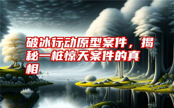 破冰行动原型案件，揭秘一桩惊天案件的真相