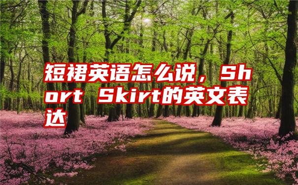 短裙英语怎么说，Short Skirt的英文表达