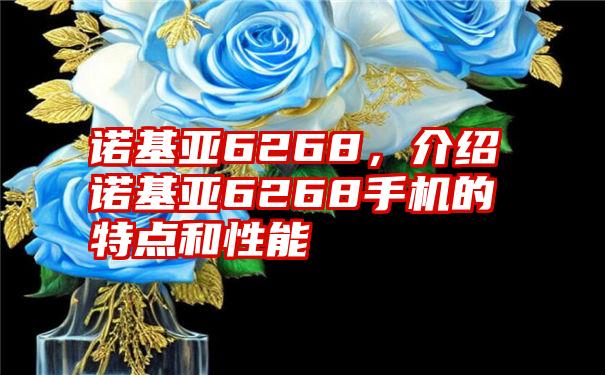 诺基亚6268，介绍诺基亚6268手机的特点和性能