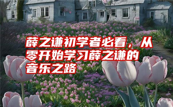 薛之谦初学者必看，从零开始学习薛之谦的音乐之路