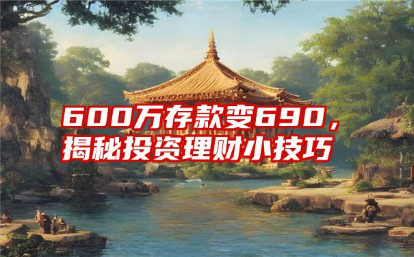 600万存款变690，揭秘投资理财小技巧