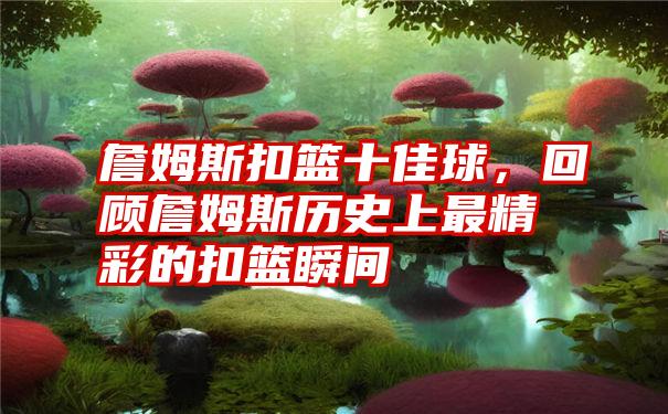 詹姆斯扣篮十佳球，回顾詹姆斯历史上最精彩的扣篮瞬间