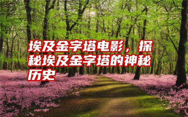 埃及金字塔电影，探秘埃及金字塔的神秘历史